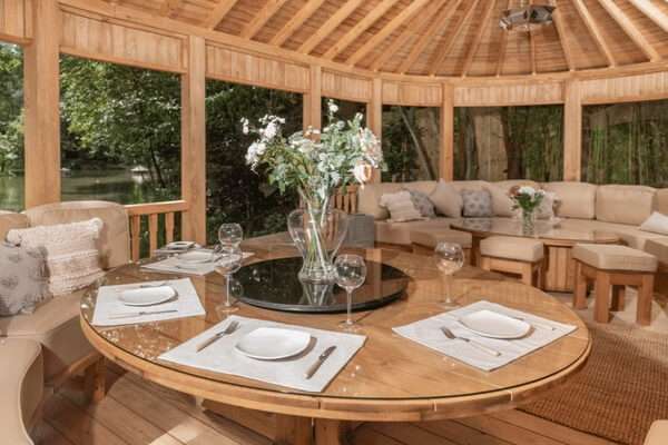 Pavillon de jardin kiosque 9m2 Katrin: style et bois Premium. Garanti 5 ans